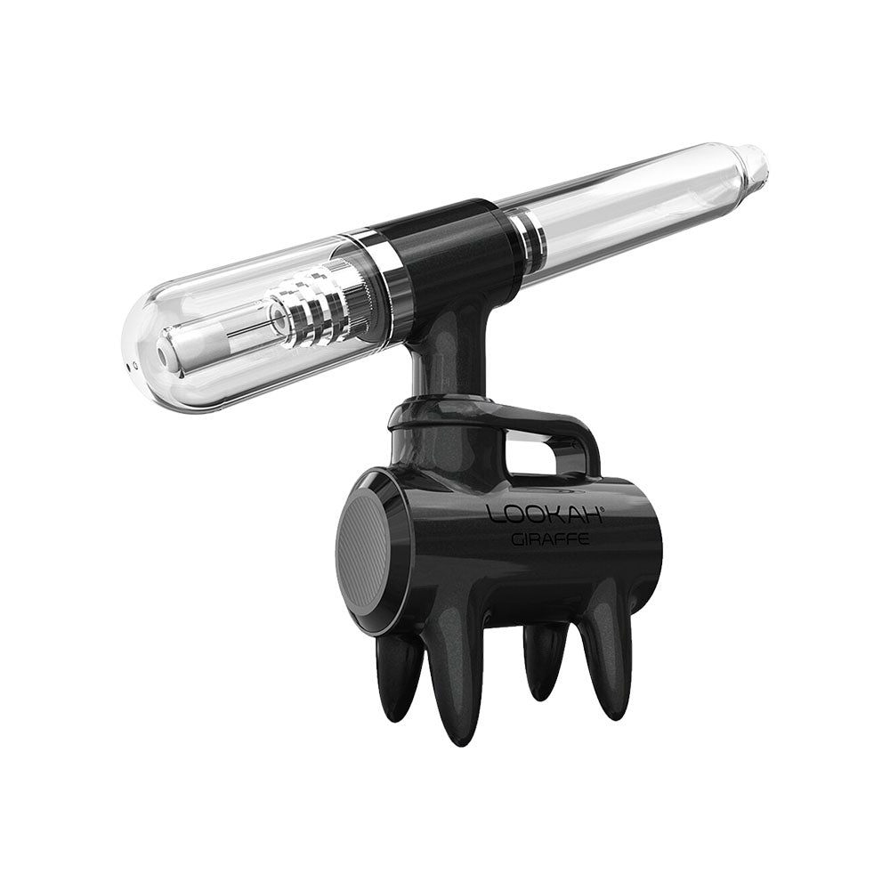 Lookah Giraffe Nectar Collector in Black, 650mAh, front view on seamless white background