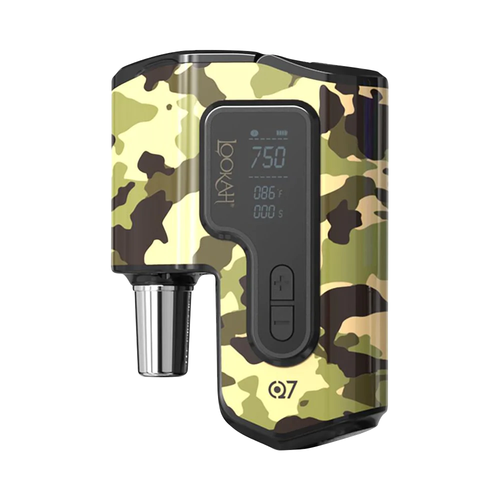 Lookah Q7 camo portable mini enail dab kit with digital display, side view