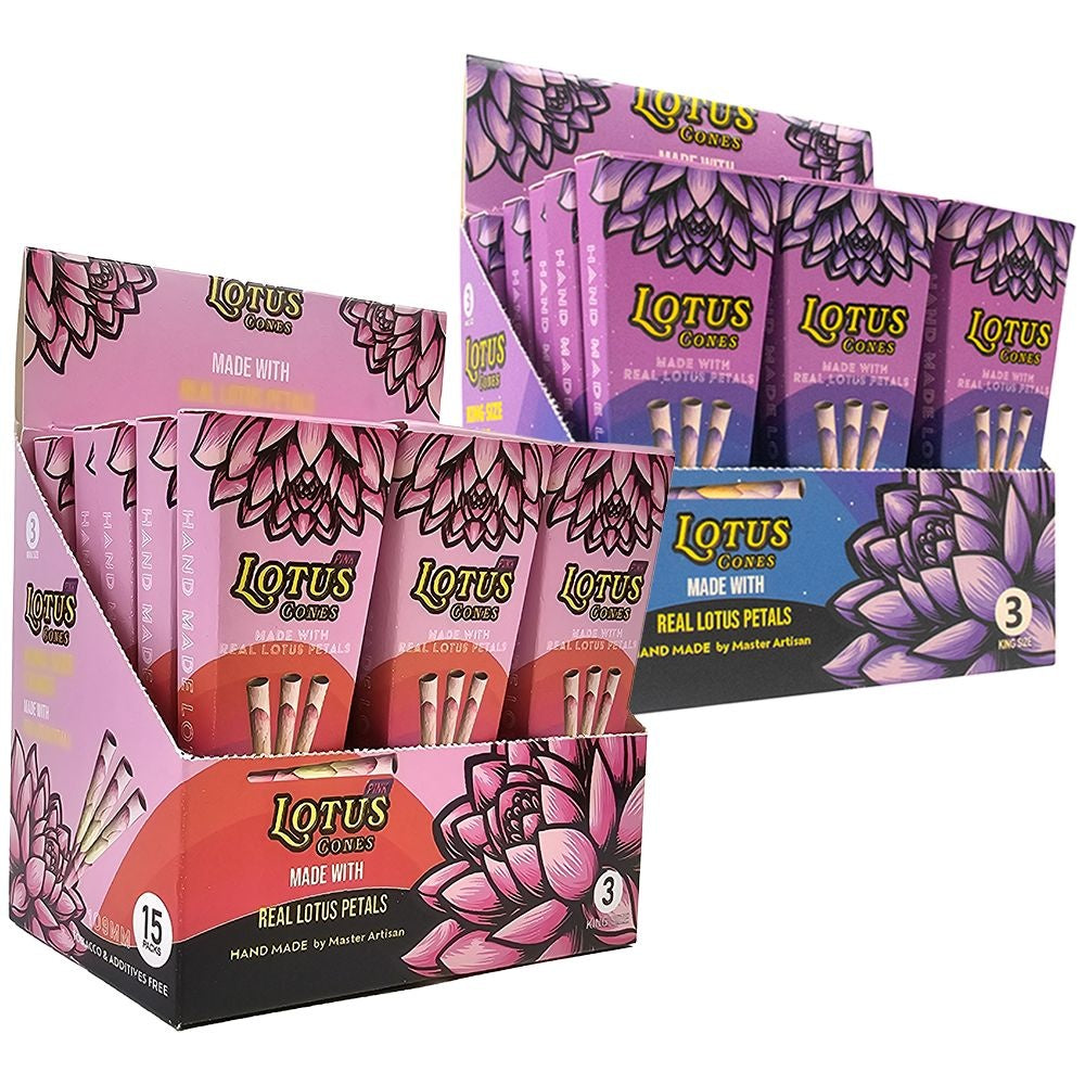 Lotus Cones Lotus Petal Cones | King Size | 3pc | 15pk Display