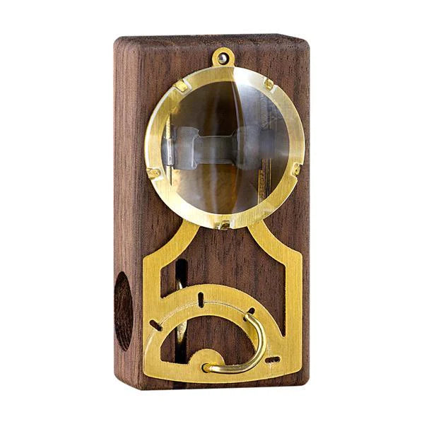 Magic Flight Muad-Dib Vaporizer in Walnut - Compact, Portable Design with Brass Accents