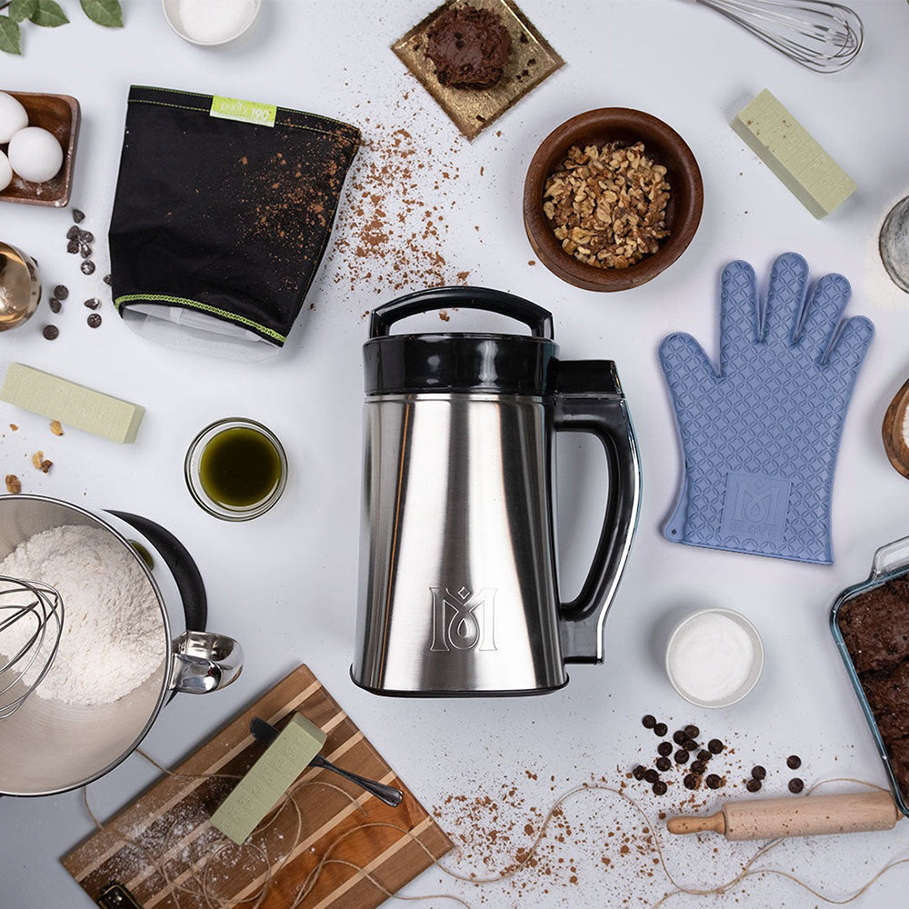 Magical Butter MB2e Botanical Extractor Machine, 40oz, surrounded by ingredients