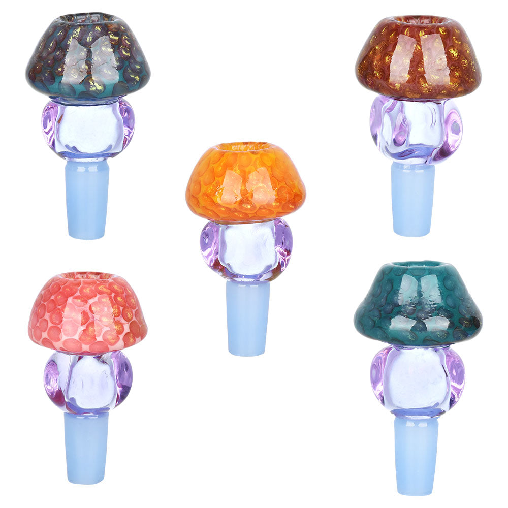 Assorted Majestic Honeycomb Herb Slides with 14mm Male Joint and Lavender Base