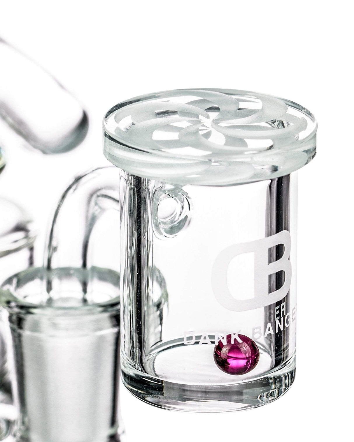 Clear Mandala Disk Channel Carb Cap made of Heavy Wall Borosilicate Glass for Dab Rigs