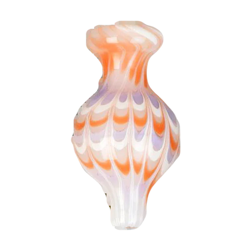 Marble Dip Swirl Ball Carb Cap in various colors, made with borosilicate glass, 27mm size