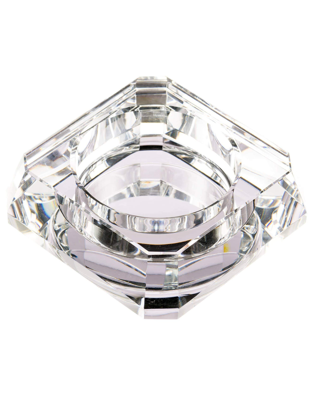 Marley Natural Crystal Ashtray, clear borosilicate glass with beaker design, ideal for dry herbs