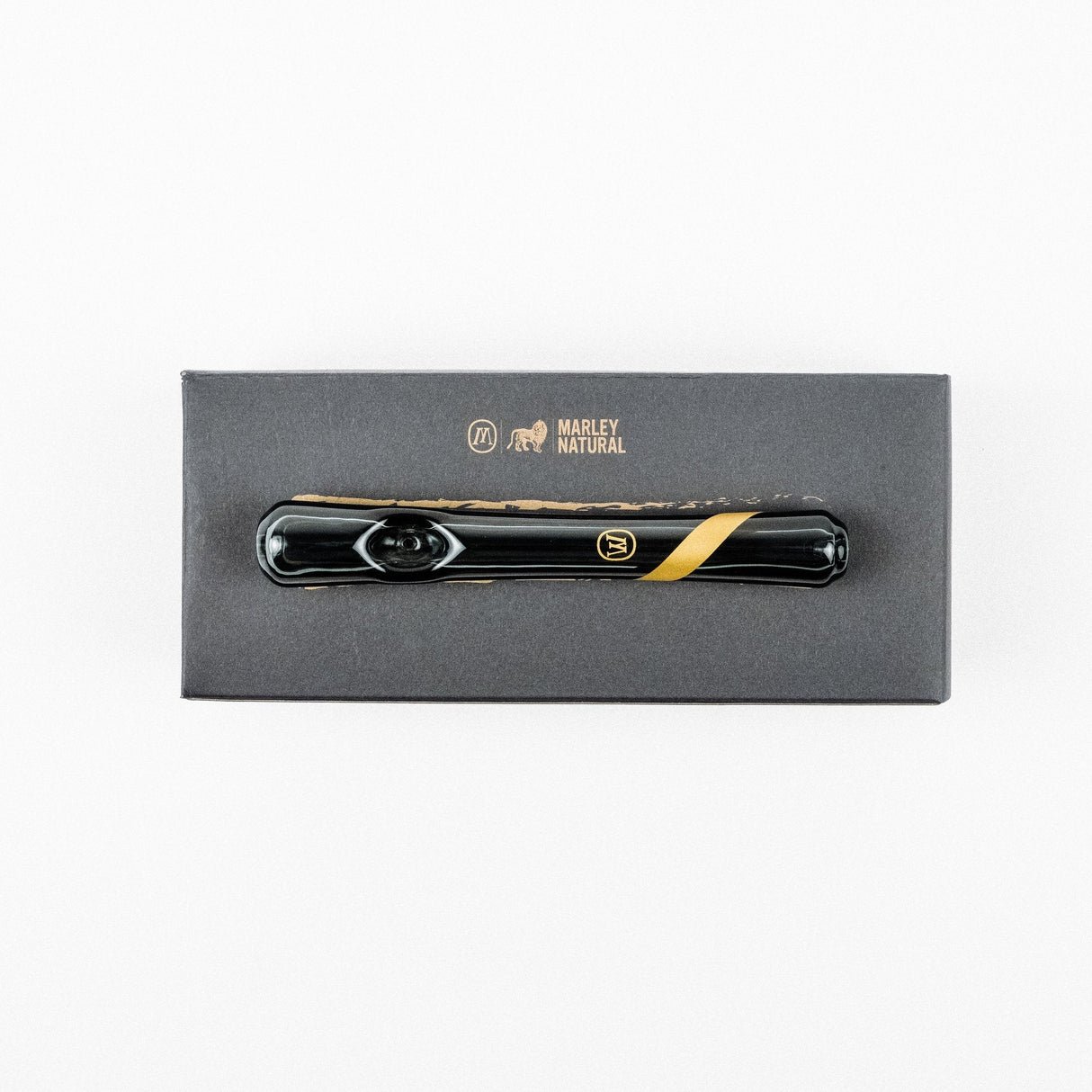 Marley Natural Smoked Glass Steamroller, 6" Heavy Wall Borosilicate, Top View