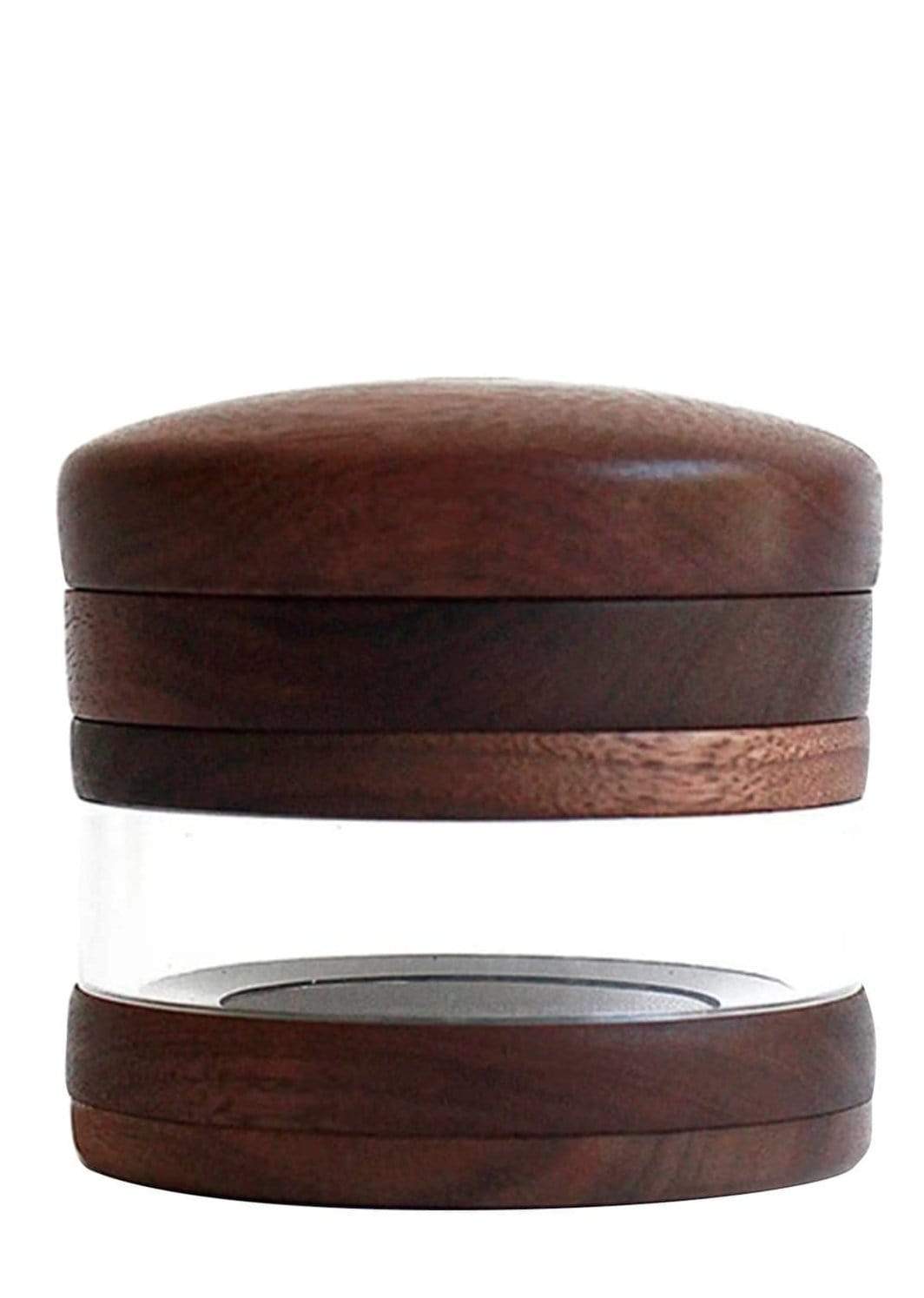 Marley Natural Wooden Grinder Jar, Large 4-Part Design, Thick Glass and Wood, USA Made