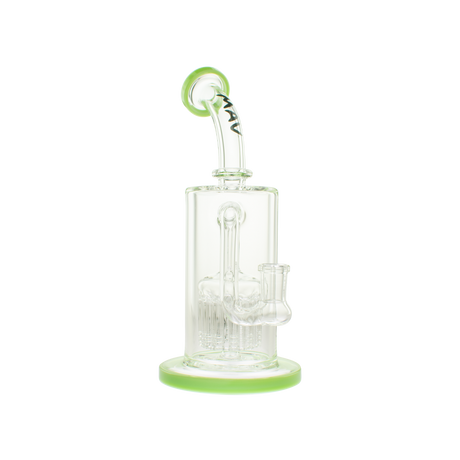 MAV Glass 12 Arms Sycamore Tree Perc 2.0 Bong in Slime Variant - Front View on White Background