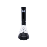 MAV Glass 12" Full Color Black Beaker Bong with 5mm Thickness and 18mm Bowl - Front View