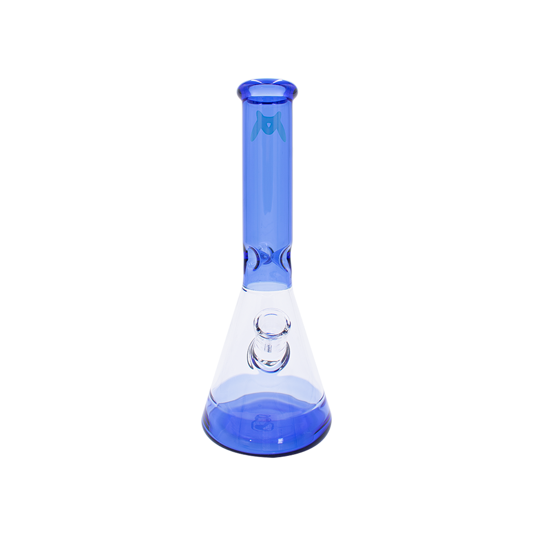 MAV Glass 12" Ink Blue Full Color Beaker Bong with Thick Glass - Front View