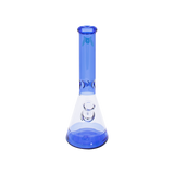 MAV Glass 12" Ink Blue Full Color Beaker Bong with Thick Glass - Front View