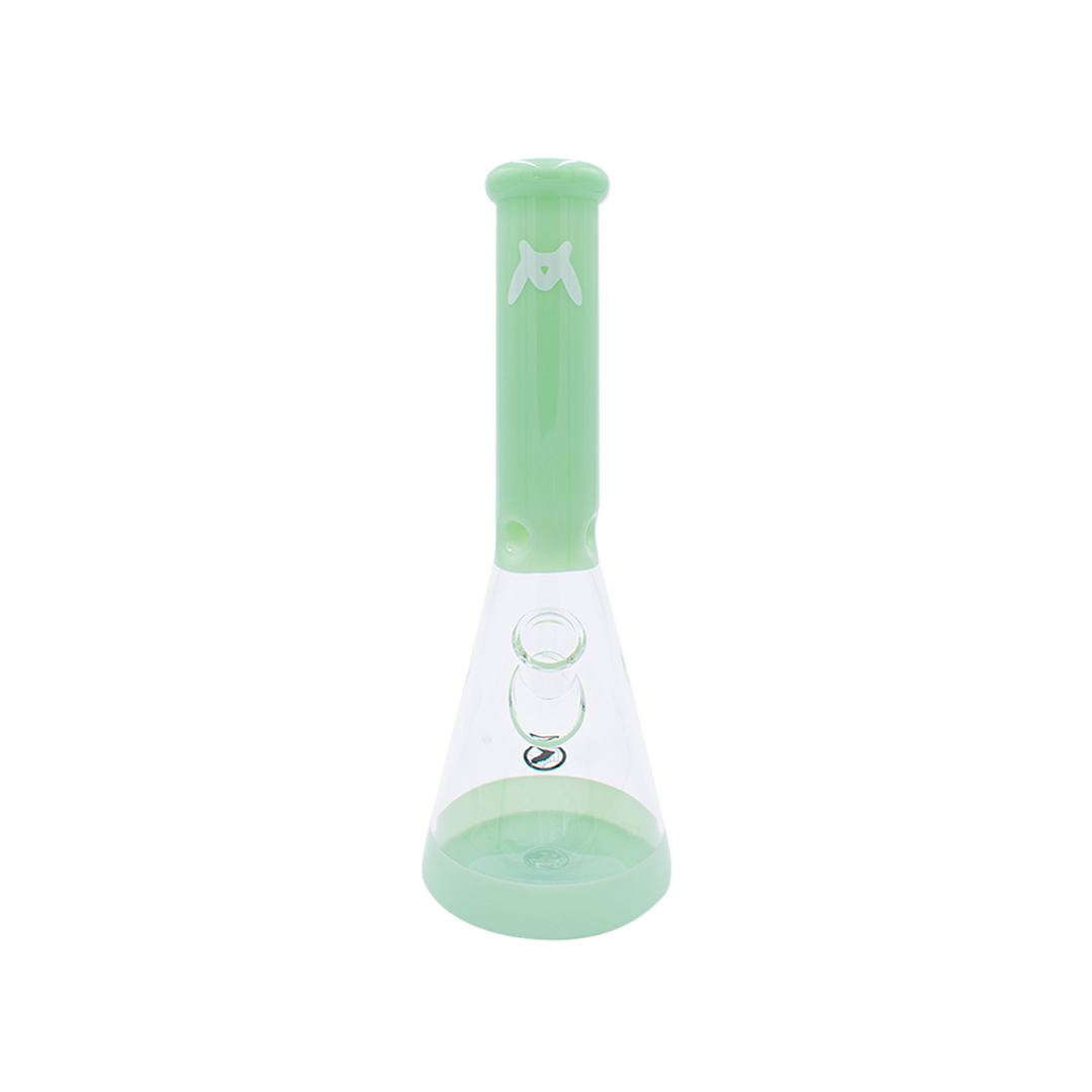 MAV Glass 12" Sea Foam Full Color Beaker Bong with 5mm Thickness Front View