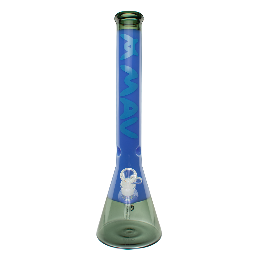 MAV Glass 18" Lavender Color Float Beaker Bong with 50mm Diameter and 5mm Thickness
