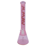 MAV Glass 18" Pink Color Float Beaker Bong with 50mm Diameter and 5mm Thickness