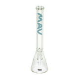 MAV Glass 18" Beaker Bong in Baby Blue, 9mm Thick with Heavy Wall Side View