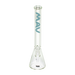 MAV Glass 18" Beaker Bong in Baby Blue, 9mm Thick with Heavy Wall Side View