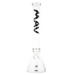 MAV Glass 18" Beaker Bong in Black with Heavy Wall Thickness and 9mm Glass Side View