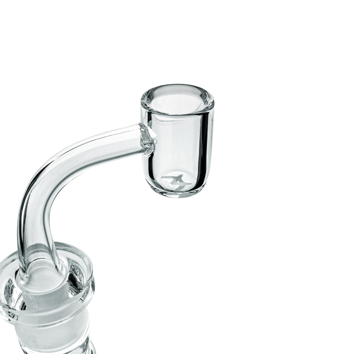 MAV Glass 20mm Quartz Flat Bottom Banger for Dab Rigs, Clear Side View