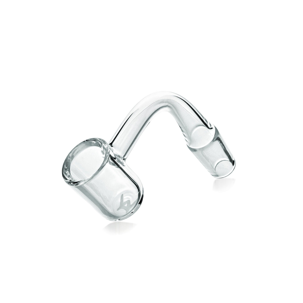 MAV Glass 20mm Quartz Flat Bottom Bucket Banger for Dab Rigs, Clear, Side View