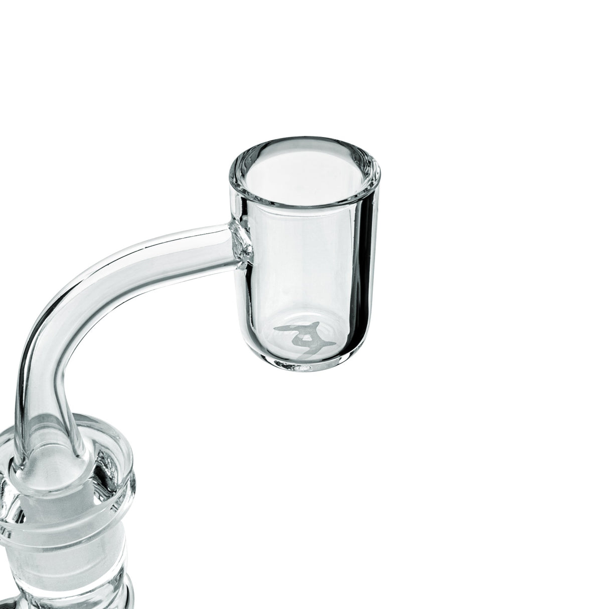 MAV Glass 25mm Quartz Flat Bottom Banger for Dab Rigs - Clear, Side View