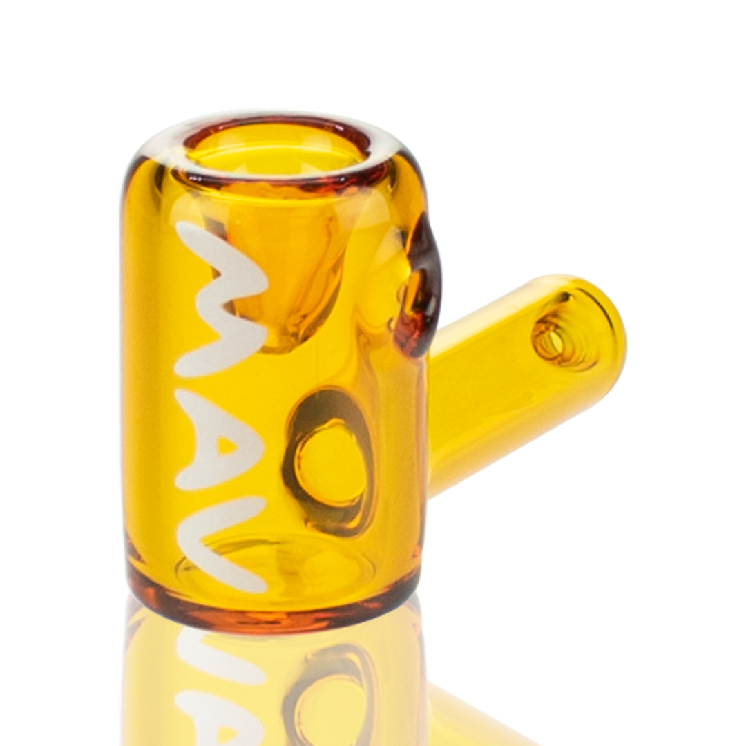 MAV Glass 2.5" Mini Hammer Hand Pipe in Gold - Borosilicate Glass - Top View