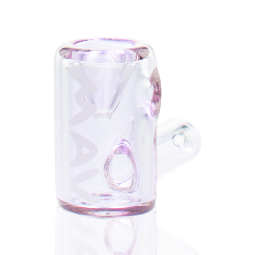 MAV Glass 2.5" Mini Hammer Hand Pipe in Transparent Purple - Front View