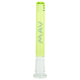 MAV Glass 4" Ooze Color Downstem 18mm to 14mm for Bongs, Front View on White Background
