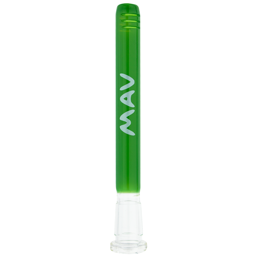 MAV Glass 5" Forest Green Color Downstem, 18mm to 14mm, Front View