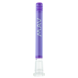 MAV Glass 5" Purple Downstem 18mm to 14mm for Beaker Bongs, Front View on White Background