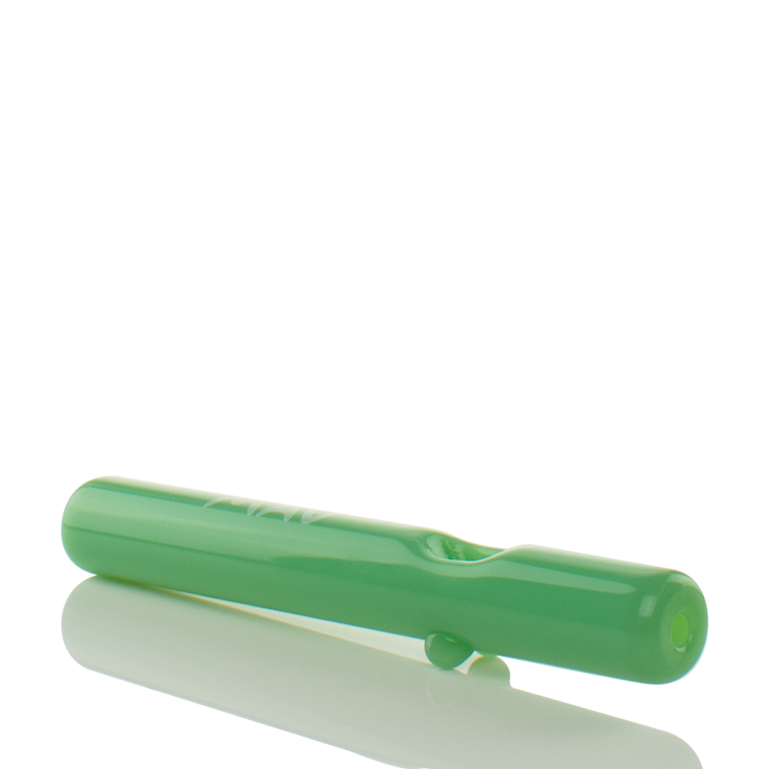 MAV Glass 7" Seafoam Steamroller Hand Pipe - Side View on White Background