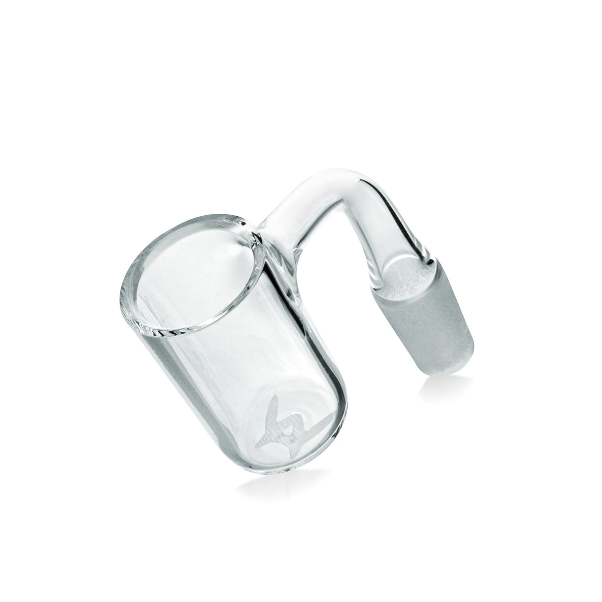MAV Glass Flat Bottom Quartz Banger - Clear 25mm Bx316, Side View on White Background