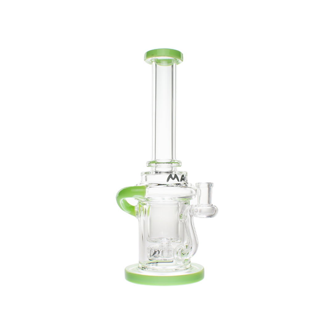 MAV Glass Lunada Bay Incycler Dab Rig in Slime, 11" Tall, Glass on Glass Joint, Beaker Design