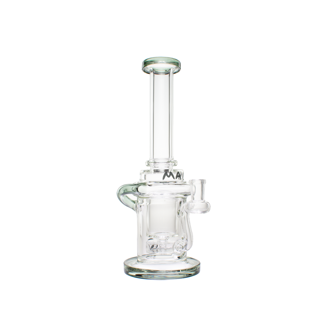 MAV Glass Lunada Bay Incycler Single Uptake Dab Rig in Transparent Black, Front View
