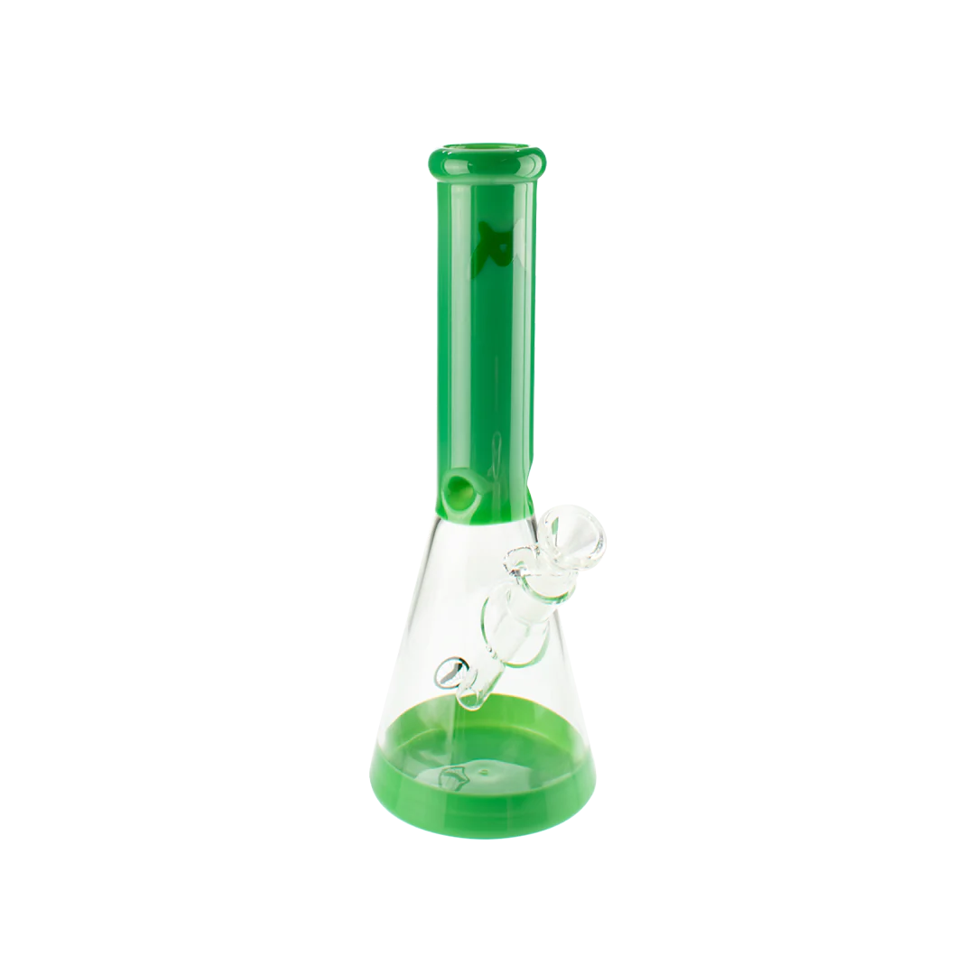 MAV Glass 12'' Full Color Beaker Bong in Forest Green with Glass on Glass Joint