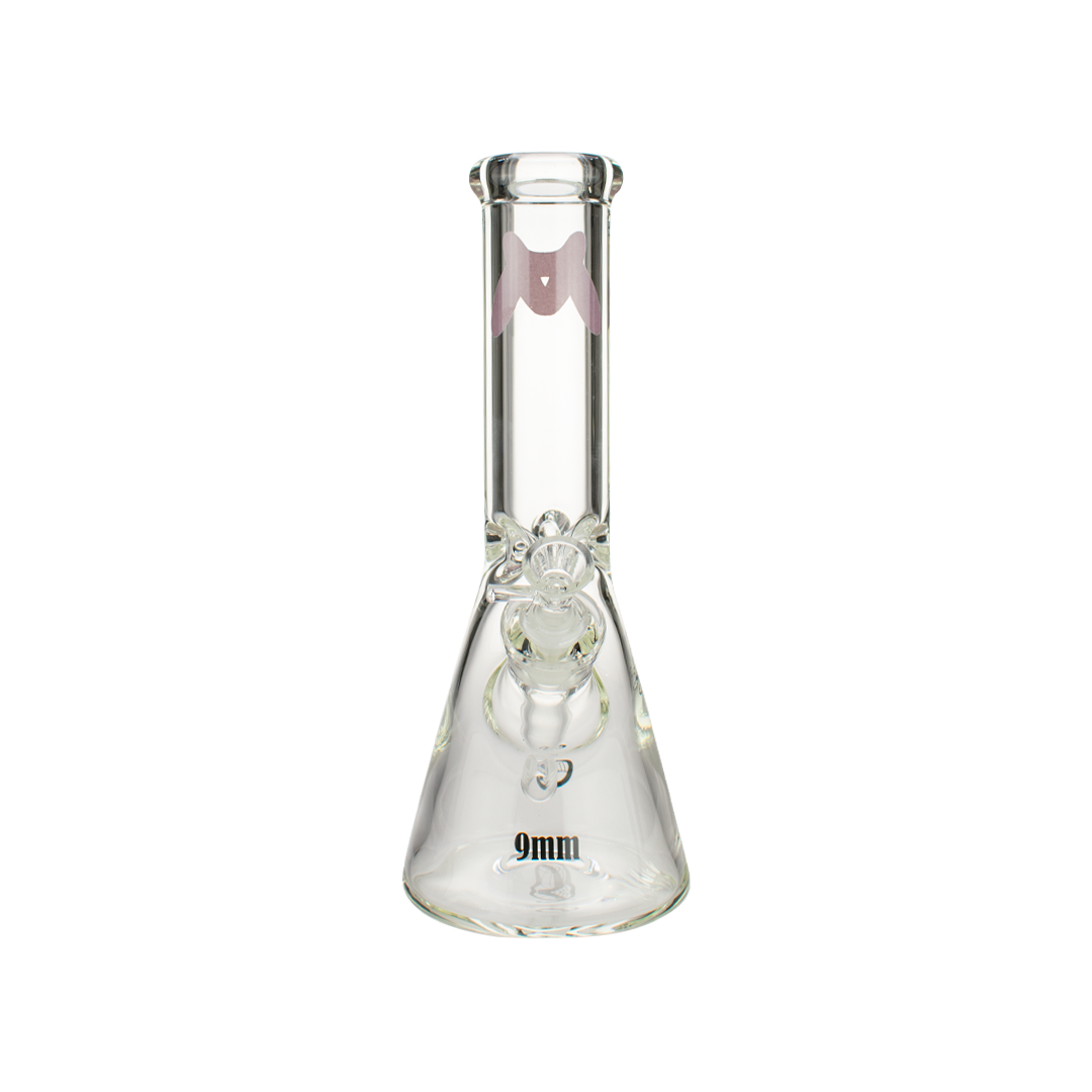 MAV Glass 12'' Classic Beaker Bong in Purple, 9mm Thick Glass, Front View on White Background