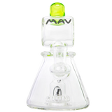 MAV Glass - Barrel Top Pyramid UFO Bong Front View, Compact Design, For Dry Herbs