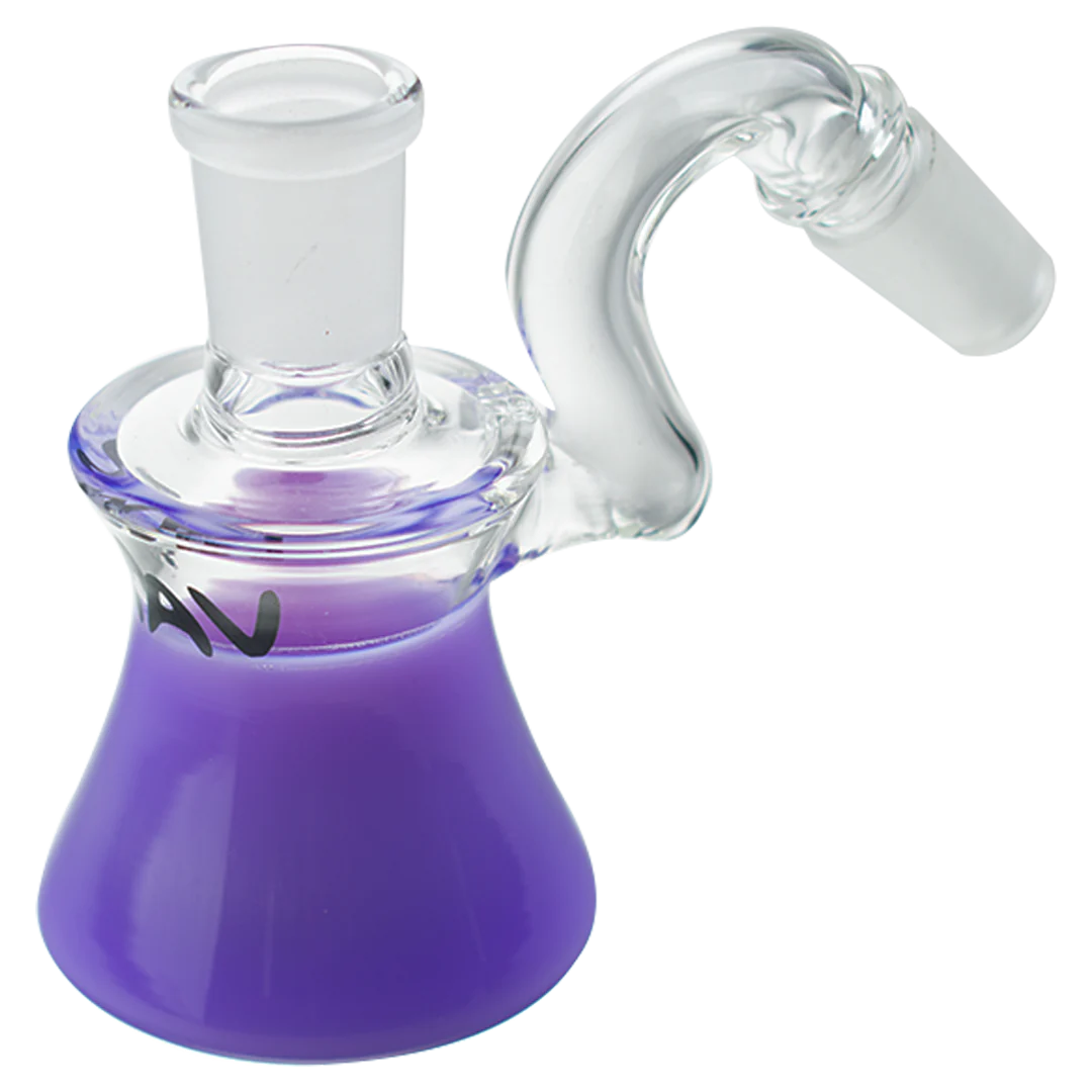 MAV Glass - Purple 45 Degree Colored Dry Ash Catcher for Bongs, Side View
