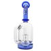 MAV Glass Drop Down Can Rig with Blue Accents, Glass on Glass Joint, Front View