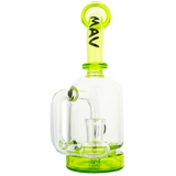 MAV Glass - Dropdown Can Rig with Glass on Glass Joint and Neon Green Accents