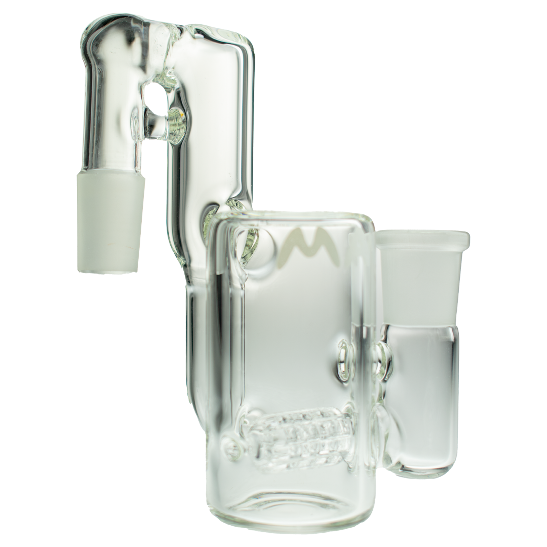 MAV Glass - Inline Recycling Ash Catcher with 90 Degree Joint, 18mm - Clear