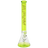 MAV Glass - 18" Full Color Beaker Bong in Neon Yellow, Front View on White Background