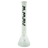 MAV Glass - 18" White Full Color Beaker Bong Front View with Clear Downstem