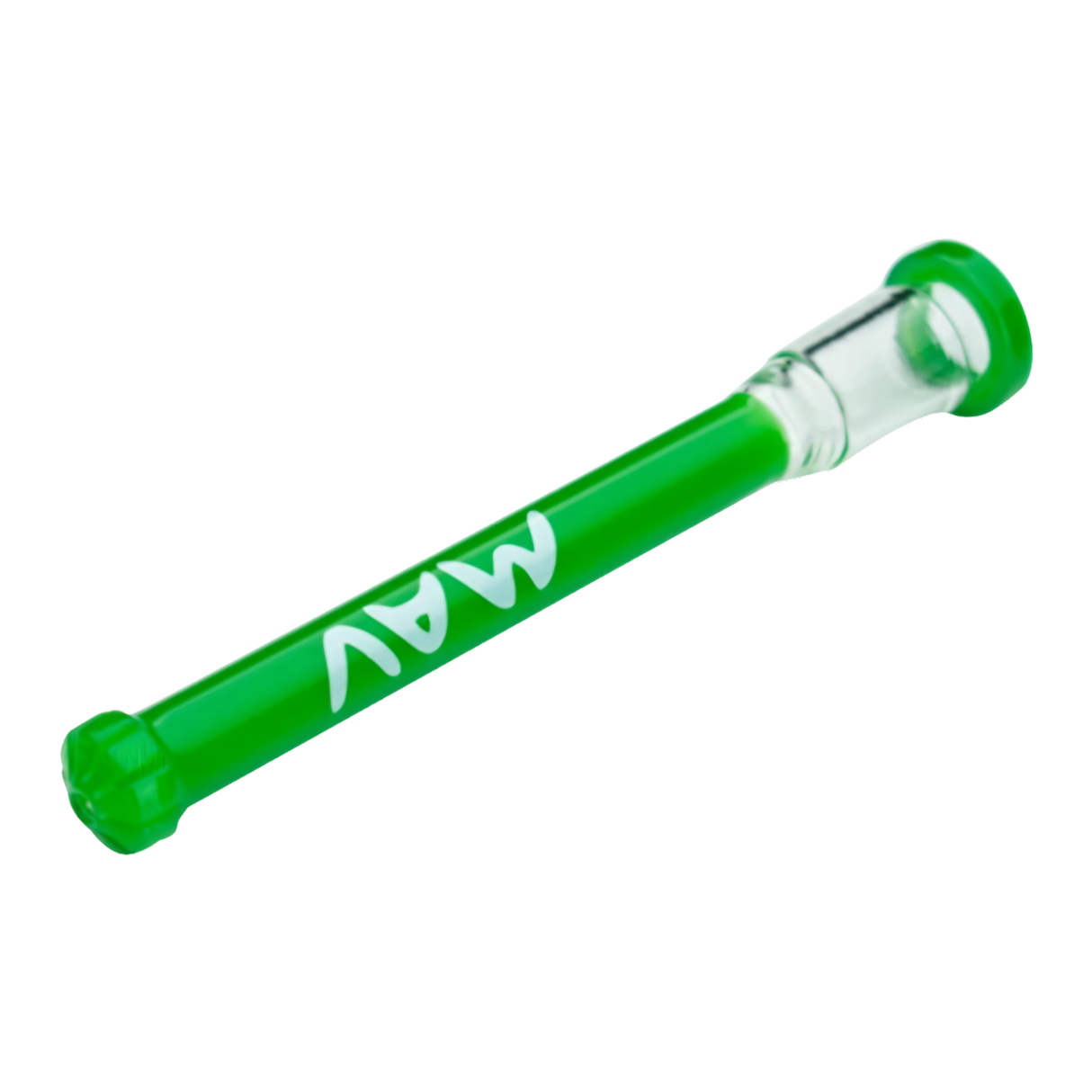 MAV Glass Maverick - 18mm to 14mm Showerhead Downstem in Dark Green, Side View