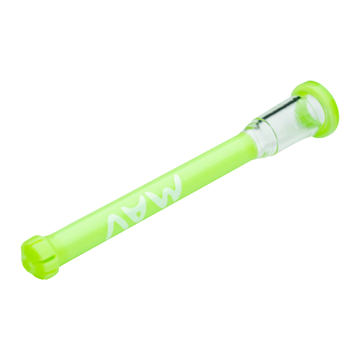 MAV Glass - Green 18mm to 14mm Showerhead Downstem for Bongs, Side View