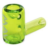 MAV Glass - 2.5" Mini Hammer Hand Pipe in Neon Green, Borosilicate Glass, Side View