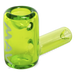 MAV Glass - 2.5" Mini Hammer Hand Pipe in Neon Green, Borosilicate Glass, Side View