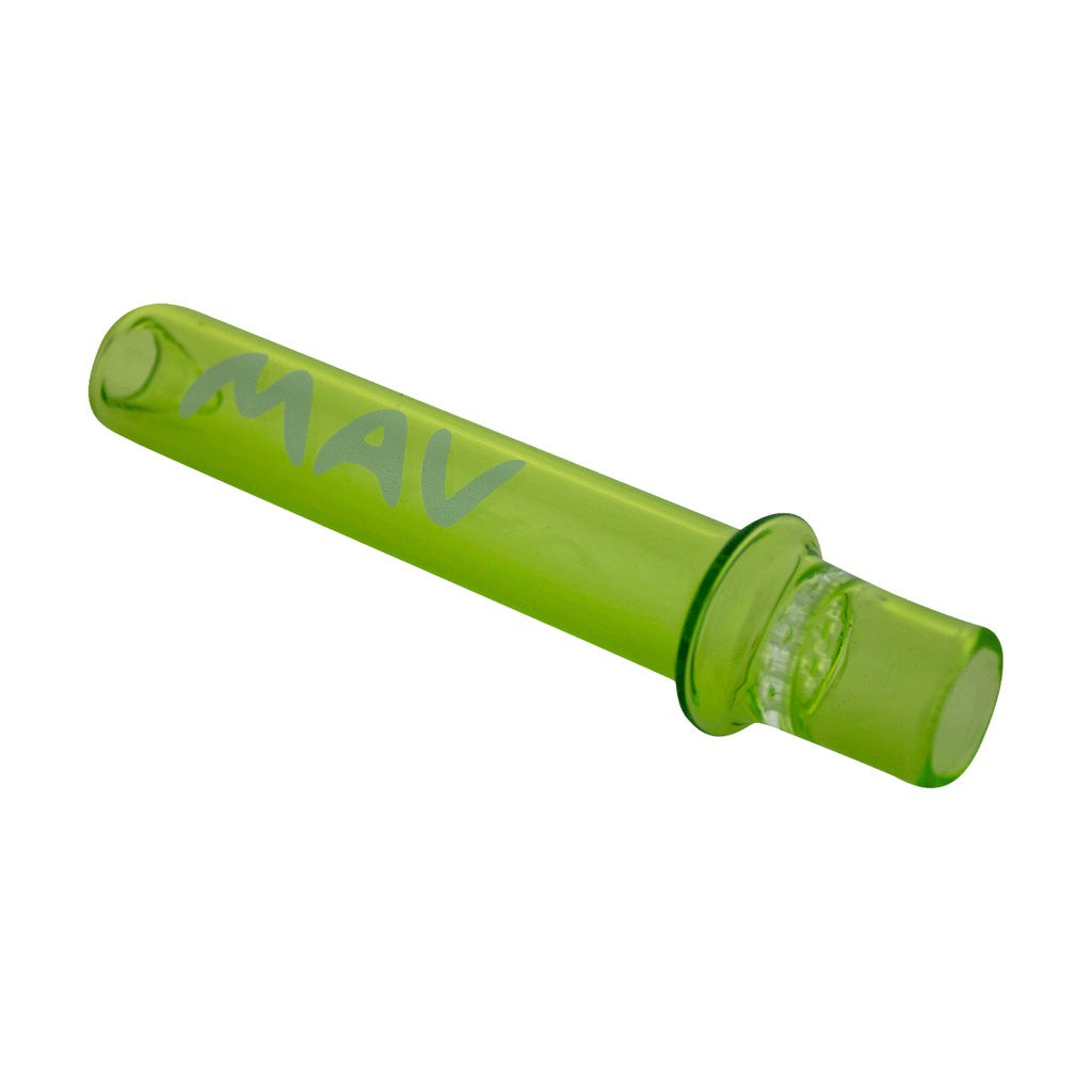 MAV Glass Maverick 4'' One Hitter in Blue - Beaker Design Hand Pipe Front View