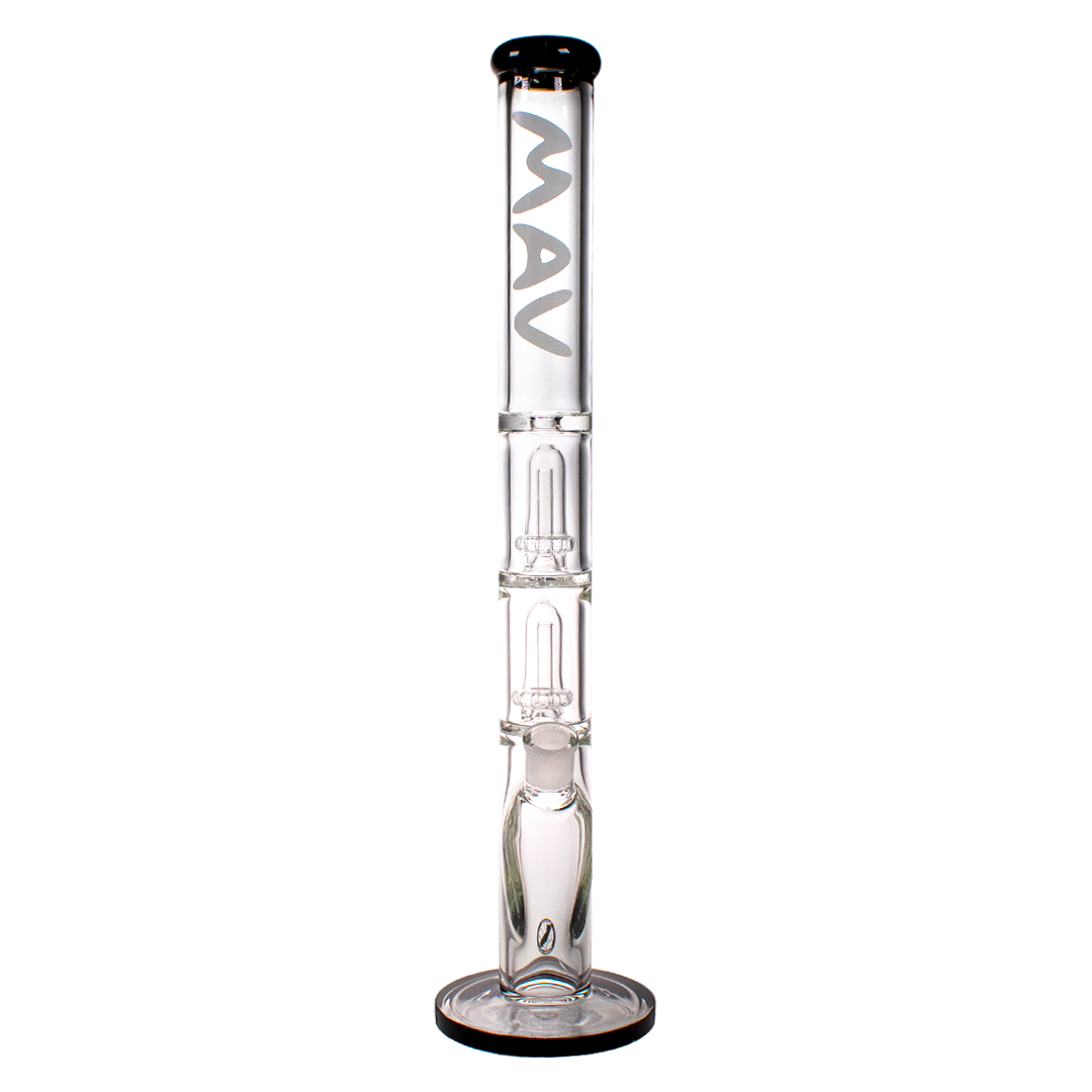 MAV Glass - 9mm Double UFO Straight Tube Bong