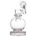 MAV Glass - Clear Bulb Sidecar Rig, 7" Height, 14mm Joint, Front View on White Background