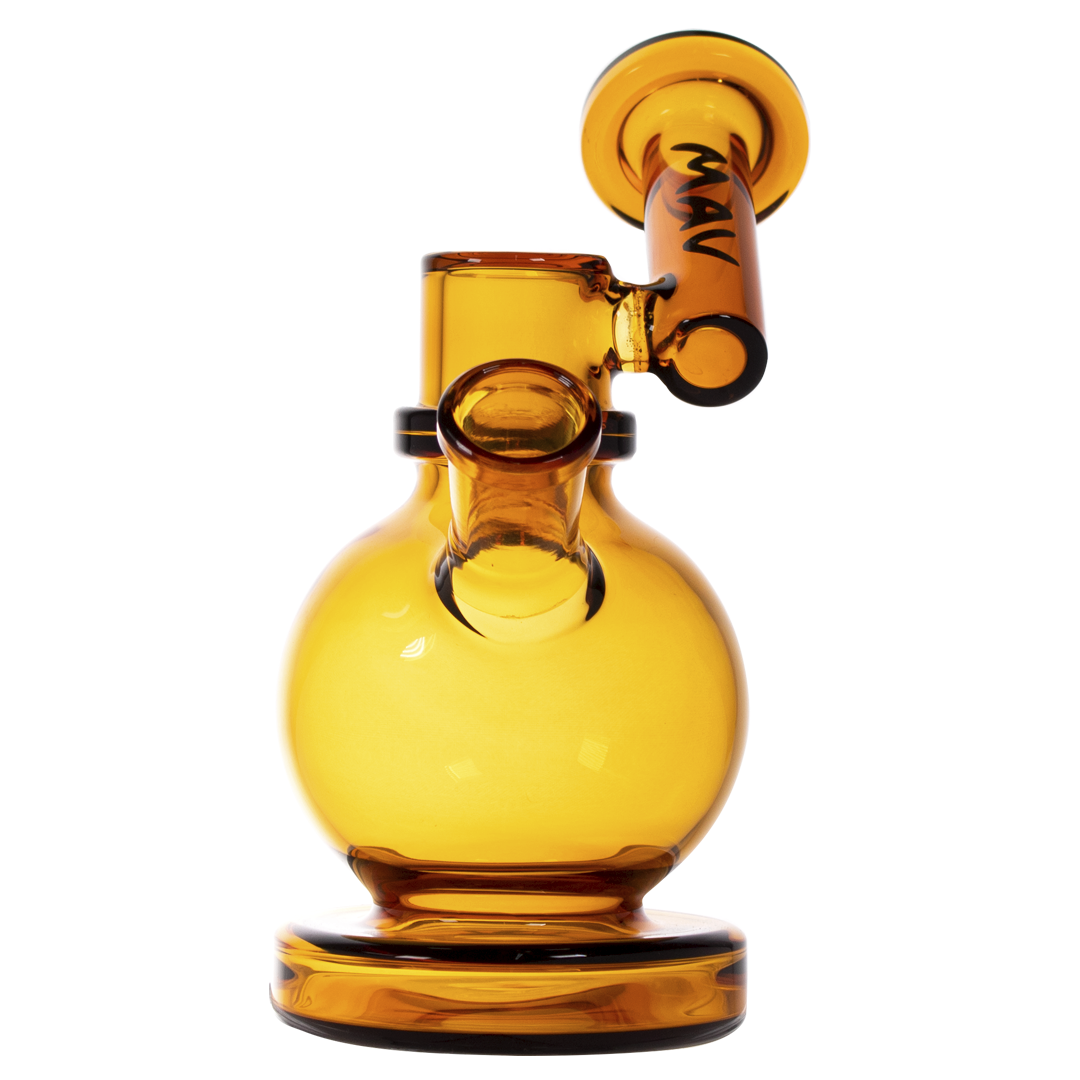 MAV Glass Maverick Gold Bulb Sidecar Rig with Clear Glass Joint - Front View